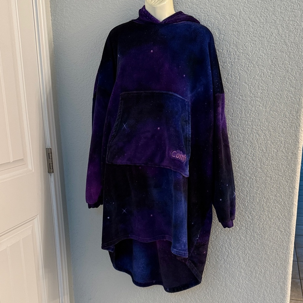 The Comfy - Purple and Blue Galaxy oversized hoodie-blanket